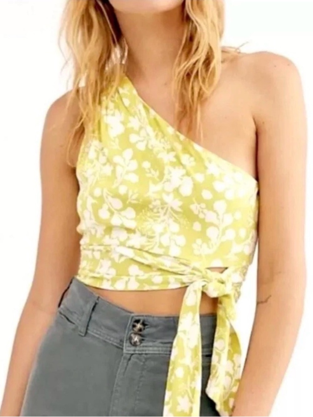 Free People One Shoulder Carmen Crop Top